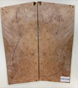 Top Maserahorn - Maple Burl Westcoast, 2-tlg. 7mm Einzelstück #009